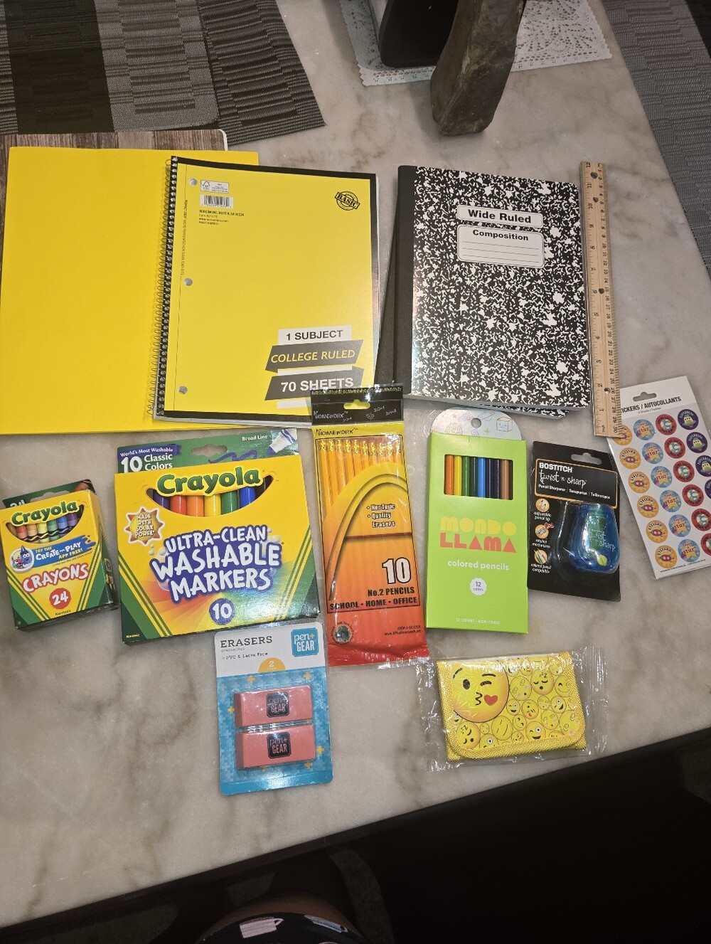 Nike Fruit Print Backpack & Pencil Case Set w/ Supplies - Picture 4 of 12